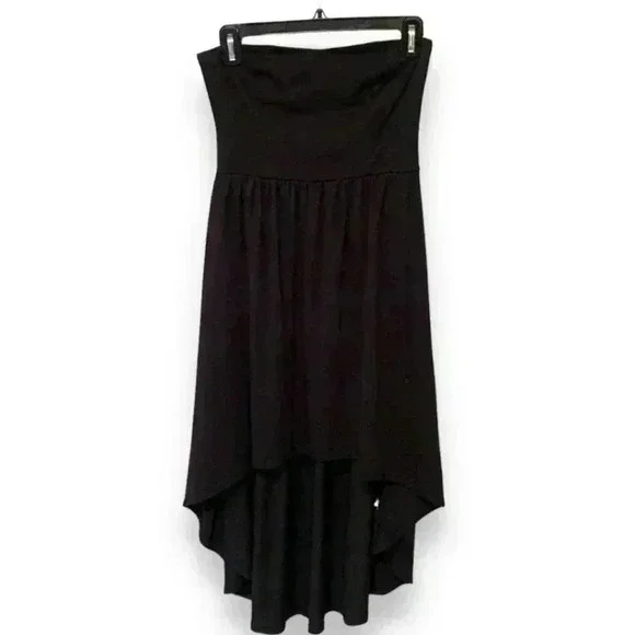 Women's Juniors' Xhilaration Black Strapless High-low Dress - Picture 7 of 11